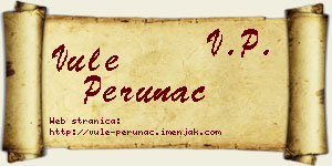 Vule Perunac vizit kartica